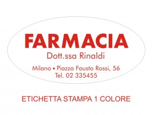 Etichette adesive per farmacie e parafarmacie (mm 66x32) (cod. 13P)